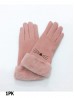 Fleece Lined Cat Gloves w/ Faux Fur Trims